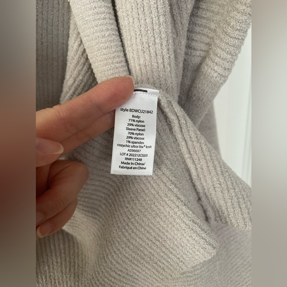 Barefoot Dreams Cozy Chic Ultra Lite Dolman Ribbed Cardigan Sz. L BDWCU21842 - Picture 7 of 8
